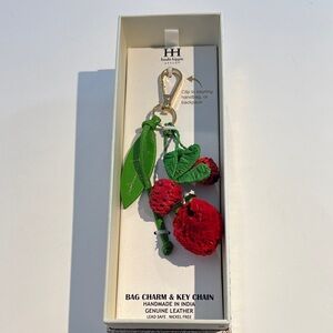 Haute Hippie strawberry straw handmade   Bag Charm/key chain BNIB